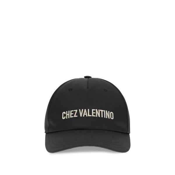 Valentino Garavani VA8Y2HDA41UND9RABB 30% Cotton baseball cap in black