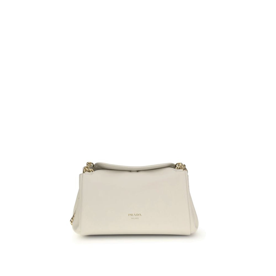 Prada 100% Calf Leather Bos Taurus shoulder bag in white