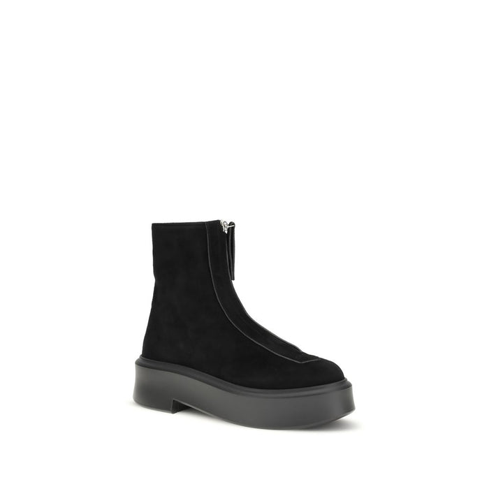 The Row 100% Calf Leather Bos Taurus boot in black — view 2