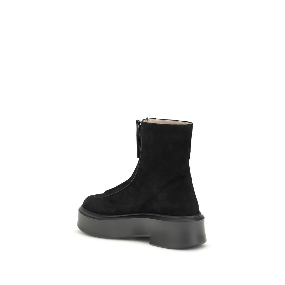 The Row 100% Calf Leather Bos Taurus boot in black — view 3