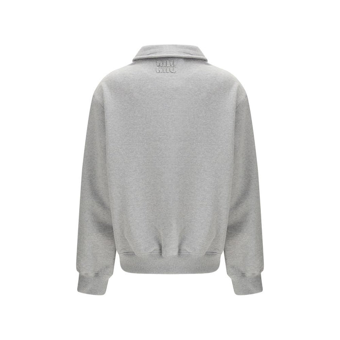 Miu Miu 100% Cotton sweatshirt in gray — view 2