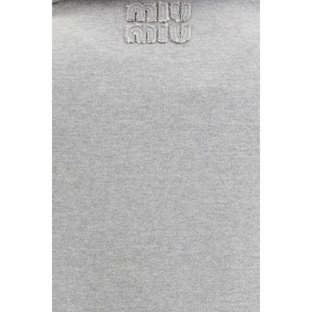 Miu Miu 100% Cotton sweatshirt in gray — view 4