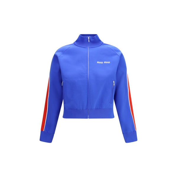 Miu Miu 98% Polyamide sweatshirt in blue
