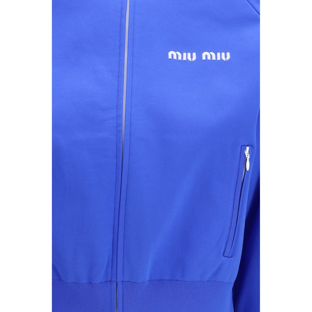 Miu Miu 98% Polyamide sweatshirt in blue — view 3