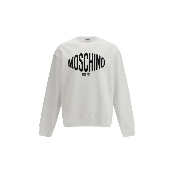 Moschino 100% Cotton sweatshirt in white