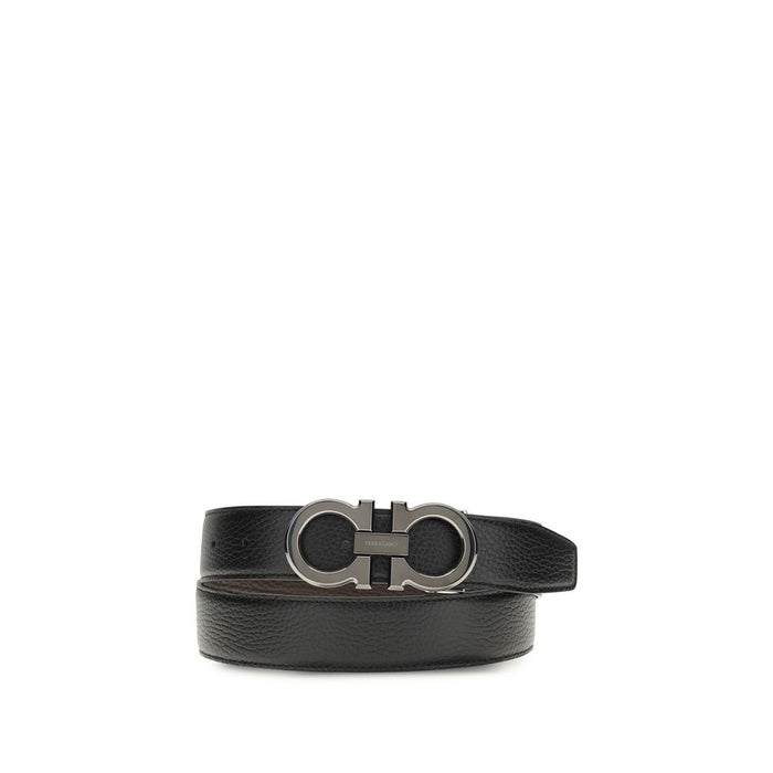 Ferragamo 100% Calf Leather Bos Taurus belt in black
