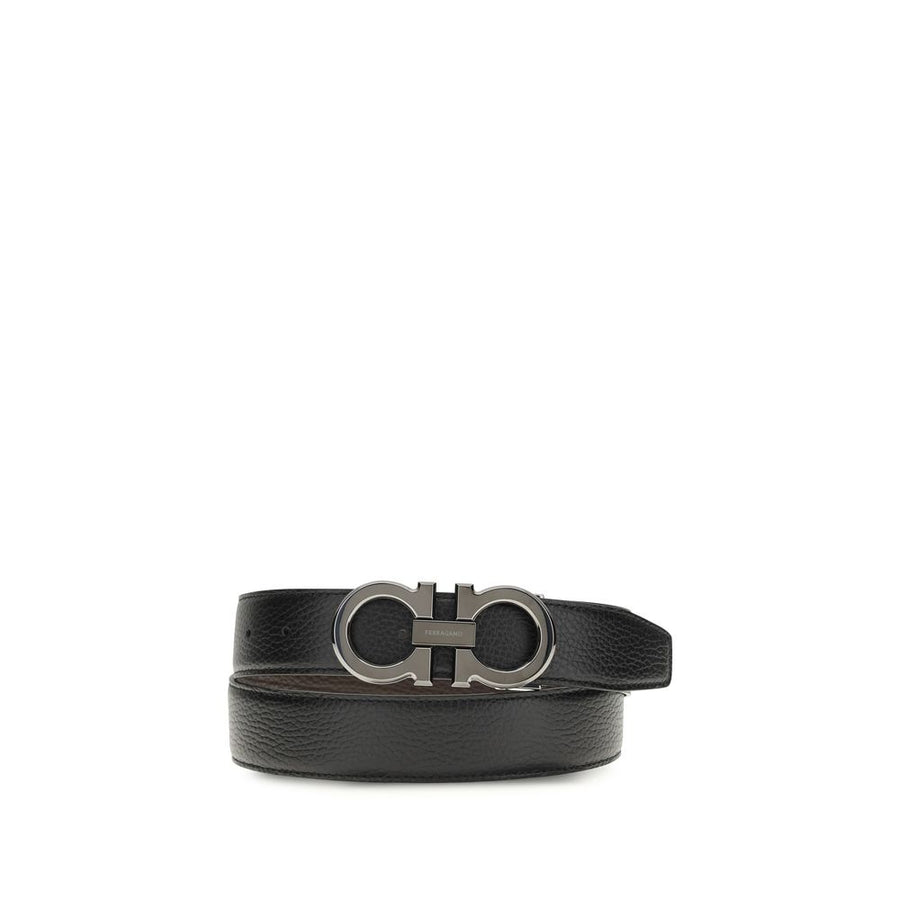 Ferragamo 100% Calf Leather Bos Taurus belt in black