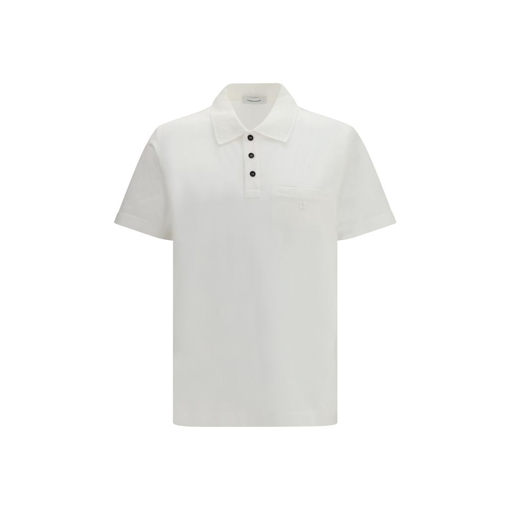 Ferragamo 100% Cotton polo shirt in white