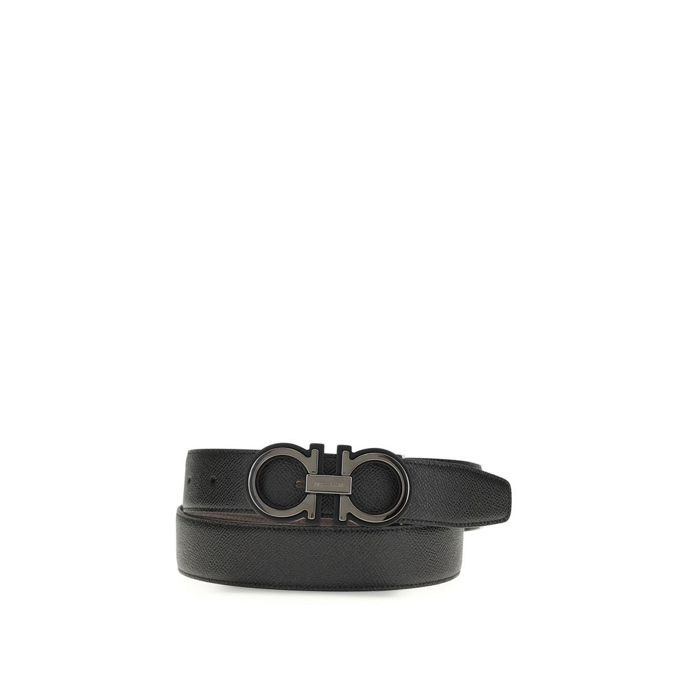 Ferragamo 100% Calf Leather Bos Taurus belt in black