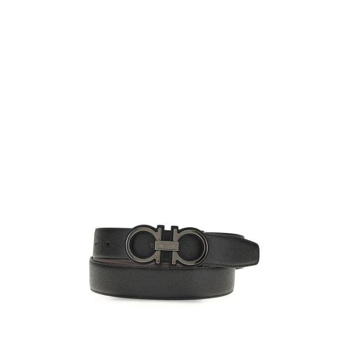 Ferragamo 100% Calf Leather Bos Taurus belt in black