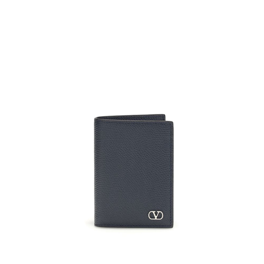Valentino Garavani 100% Calf Leather Bos Taurus wallet in blue