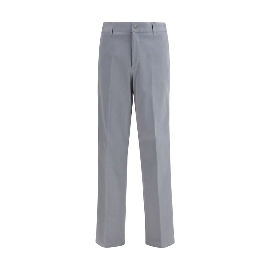 Fendi 100% Cotton trousers in gray
