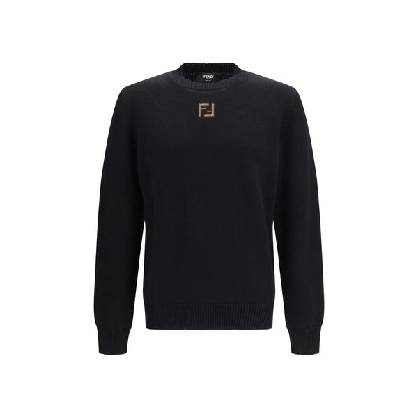 Fendi 100% Fleece Wool Ovis Aries sweater in black