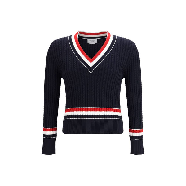 Thom Browne 100% Cotton sweater in navy