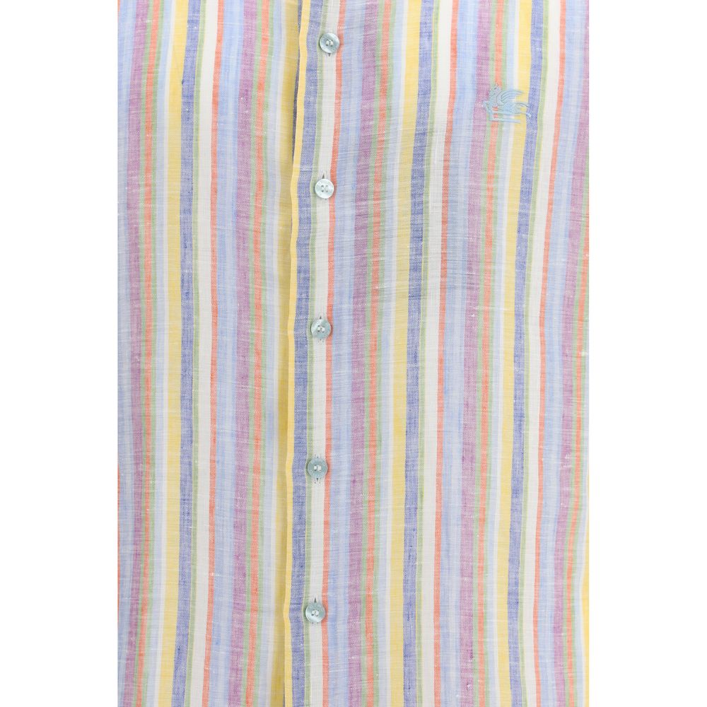 Etro 100% Linen shirt in multicolor — view 3