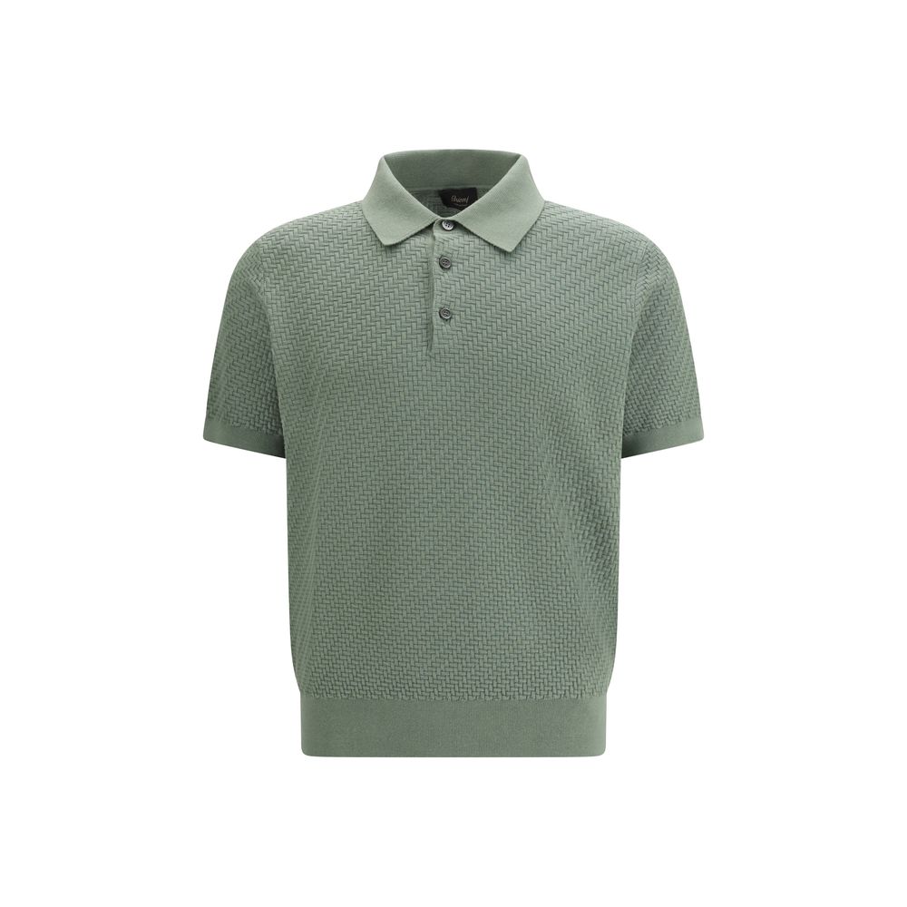 Brioni 57% Cotton 34% Silk 9% Kashmir/capra Hircus polo shirt in green