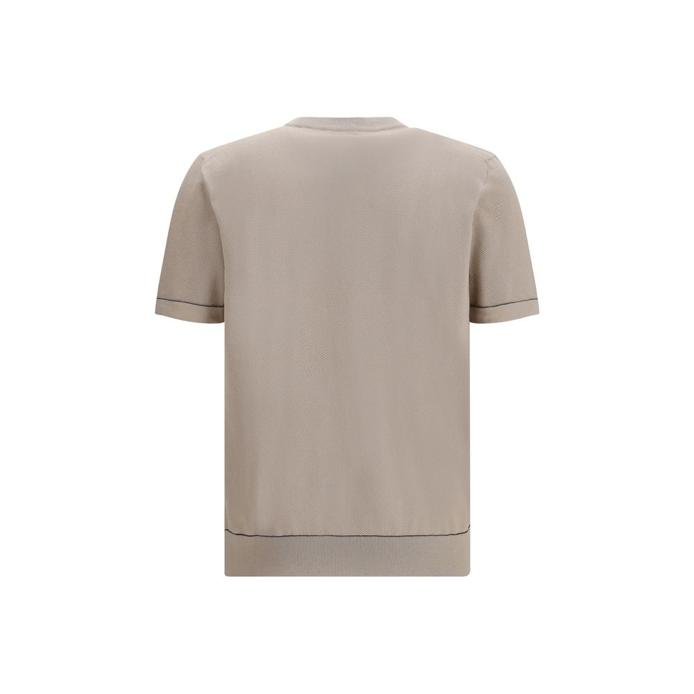 Brioni 100% Cotton t-shirt in beige — view 2
