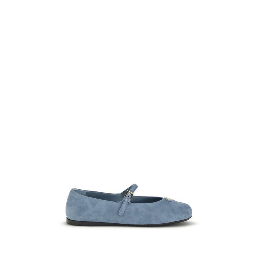 Prada Upper 100% Goatskin ballet flat in blue