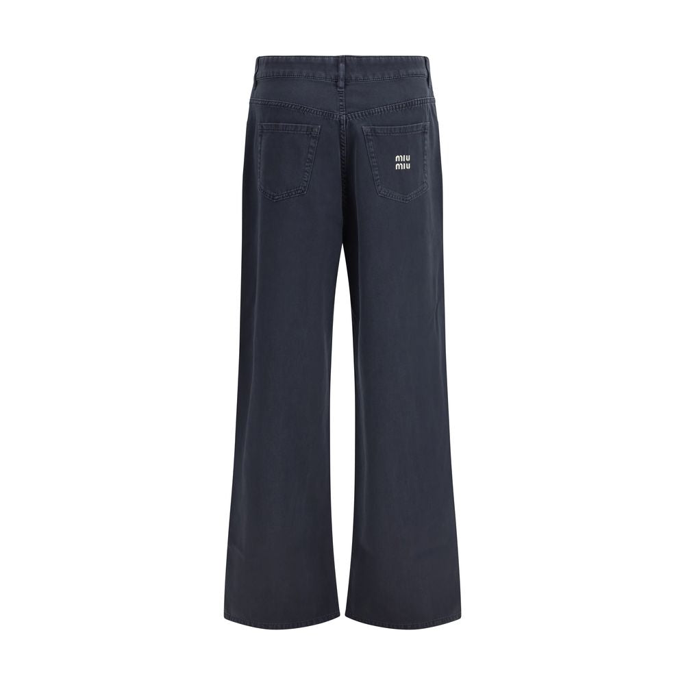 Miu Miu 100% Cotton jeans in blue — view 2