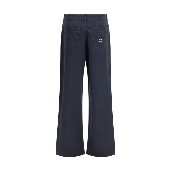 Miu Miu 100% Cotton jeans in blue — view 2