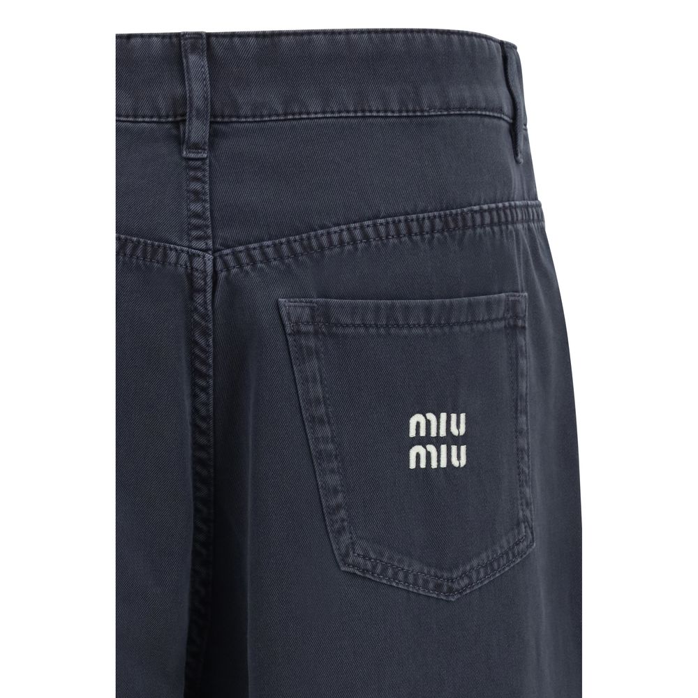 Miu Miu 100% Cotton jeans in blue — view 3