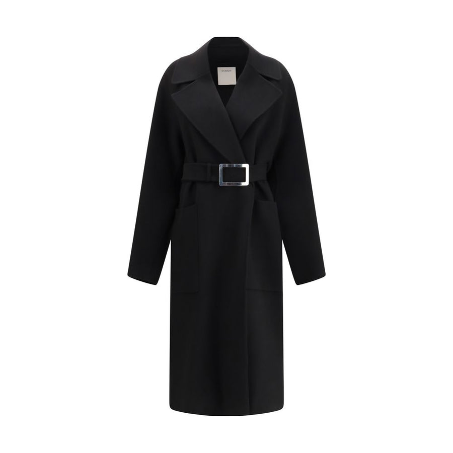 Black Fleece Wool Coat Clothing
