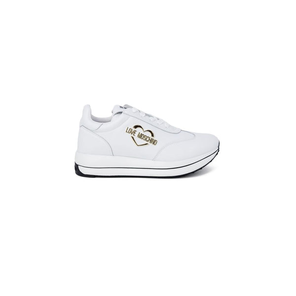 Love Moschino Leather and synthetic sneaker in white