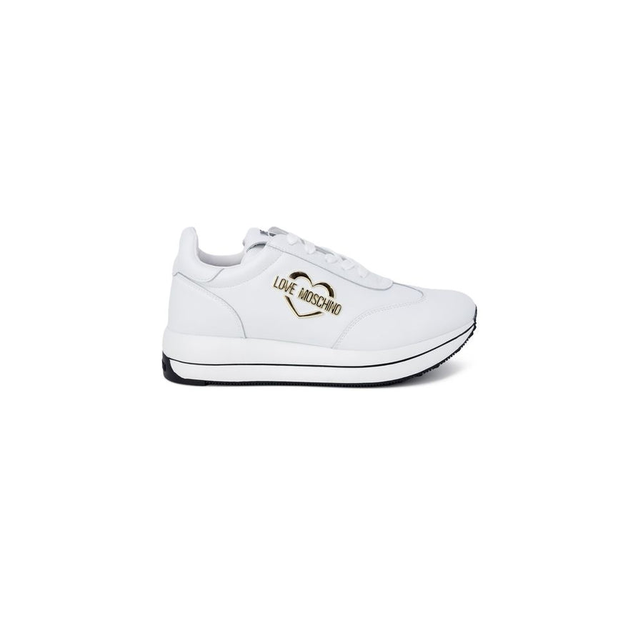 Love Moschino Leather and synthetic sneaker in white