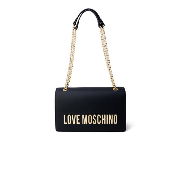 Love Moschino 100% eco-leather shoulder bag in black