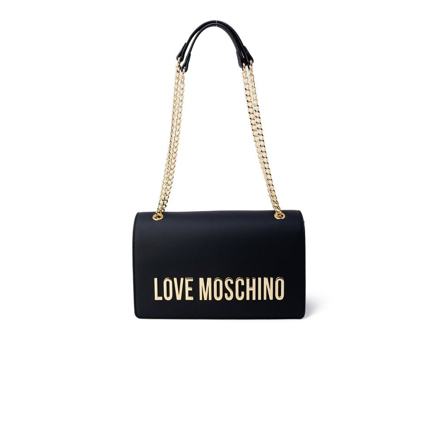 Love Moschino 100% eco-leather shoulder bag in black