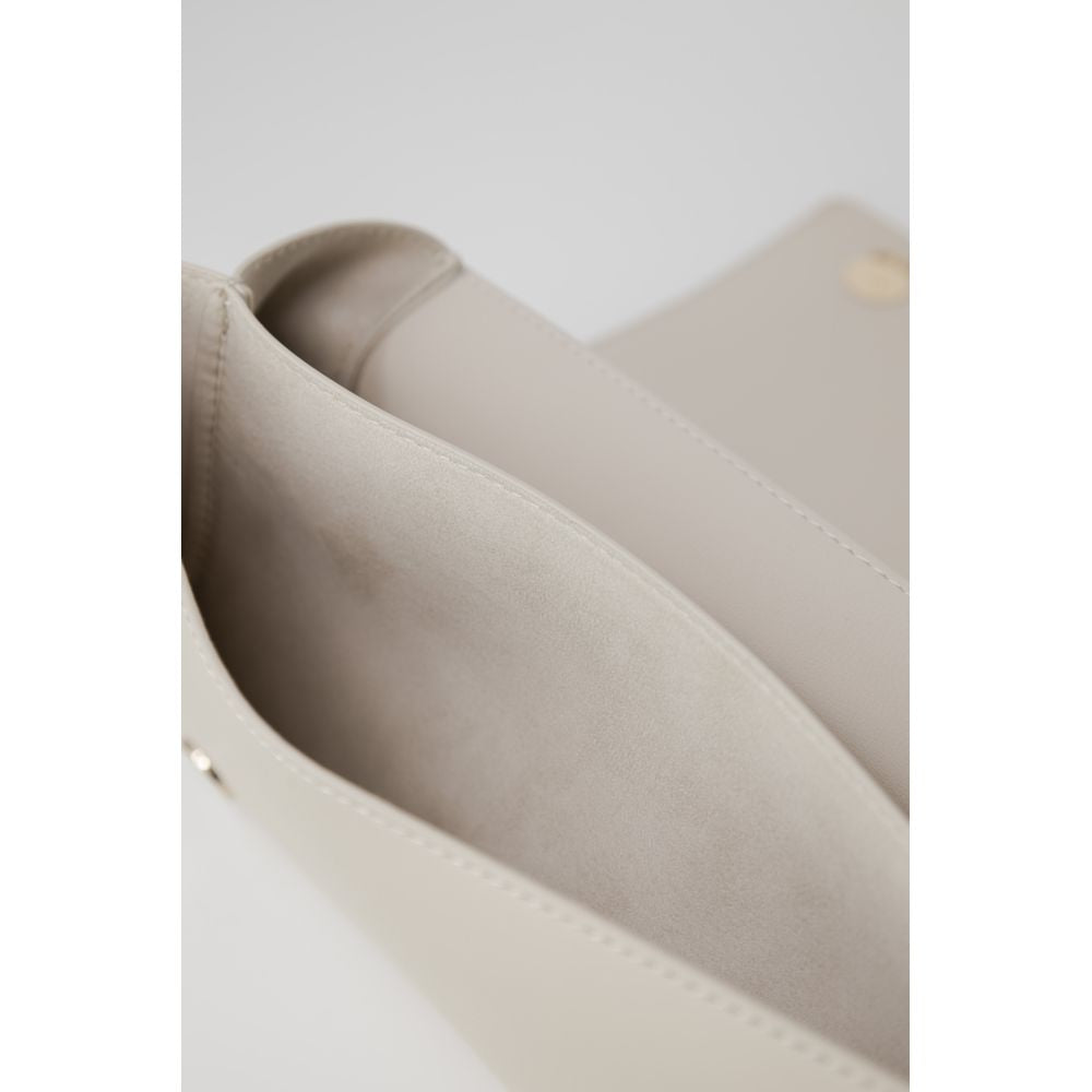 Beige Polyethylene Handbag Bag