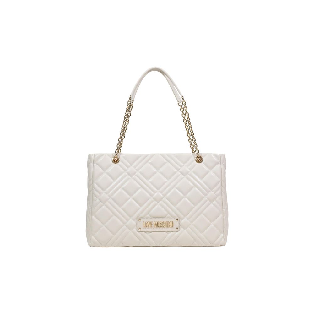Beige Polyethylene Handbag Bag