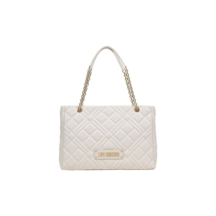 Beige Polyethylene Handbag Bag
