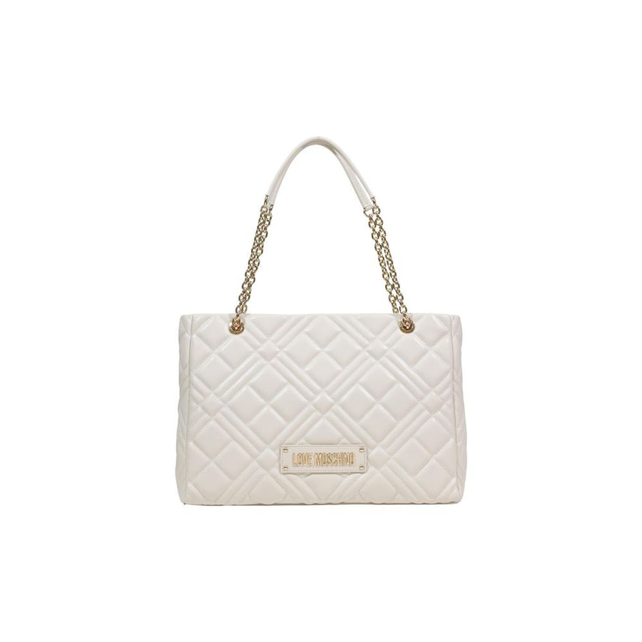 Love Moschino 100% polyurethane shoulder bag in beige