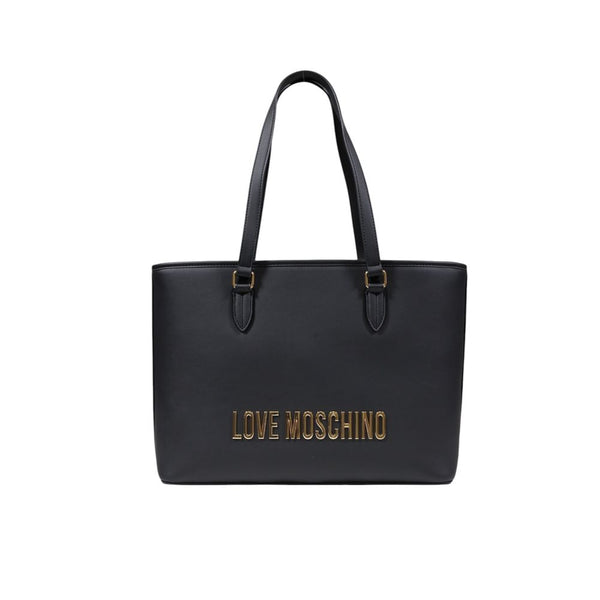 Love Moschino Polyurethane tote bag in black
