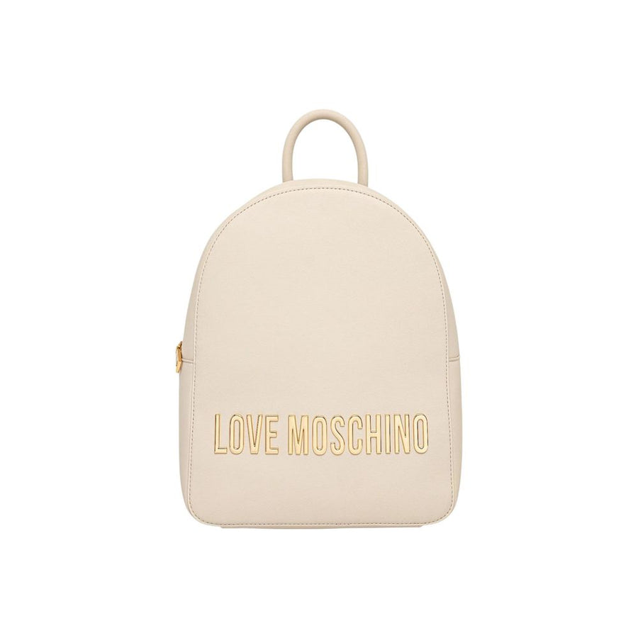 Love Moschino Polyurethane backpack in beige