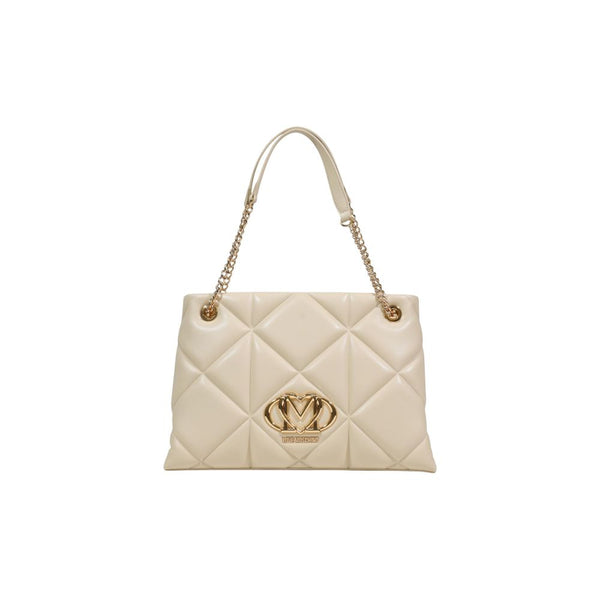 Love Moschino 100% eco-leather shoulder bag in beige