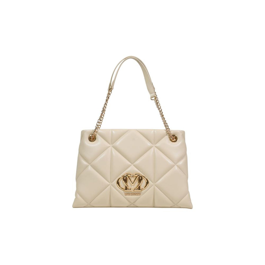 Love Moschino 100% eco-leather shoulder bag in beige