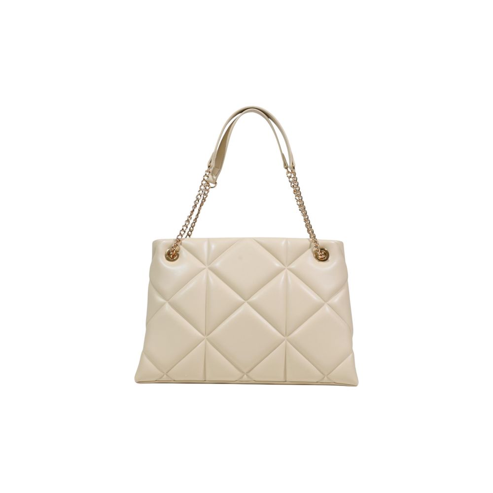 Beige Artificial Leather Handbag Bag