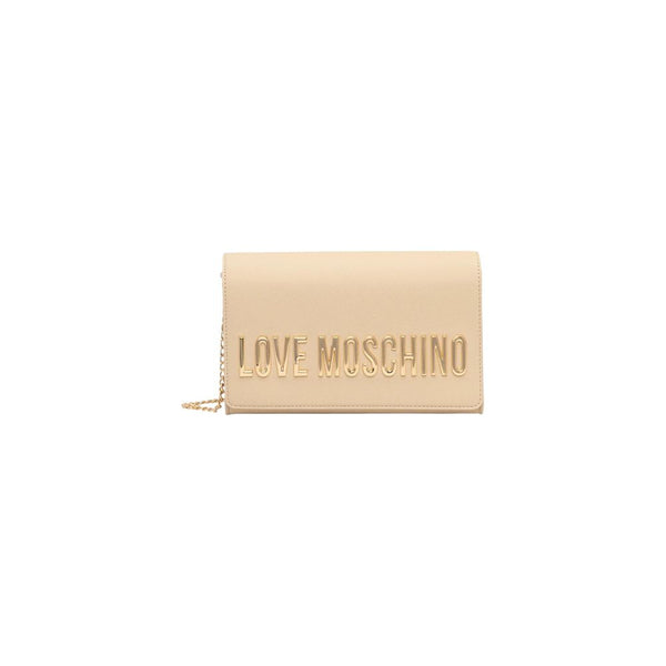Love Moschino Polyurethane shoulder bag in beige