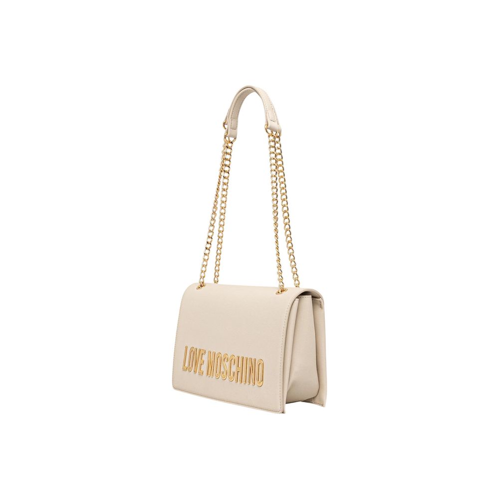 Beige Polyethylene Handbag Bag