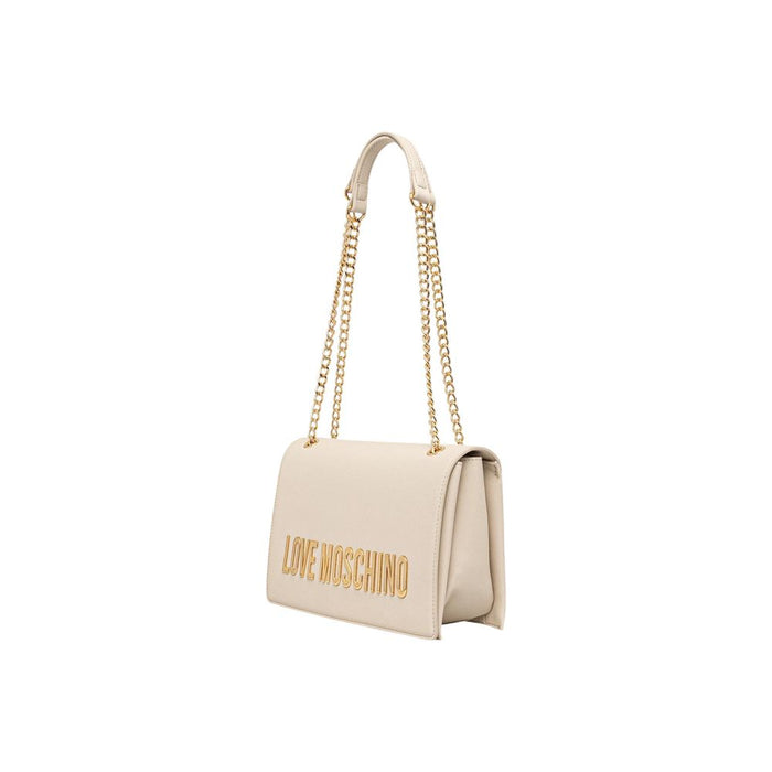 Beige Polyethylene Handbag Bag