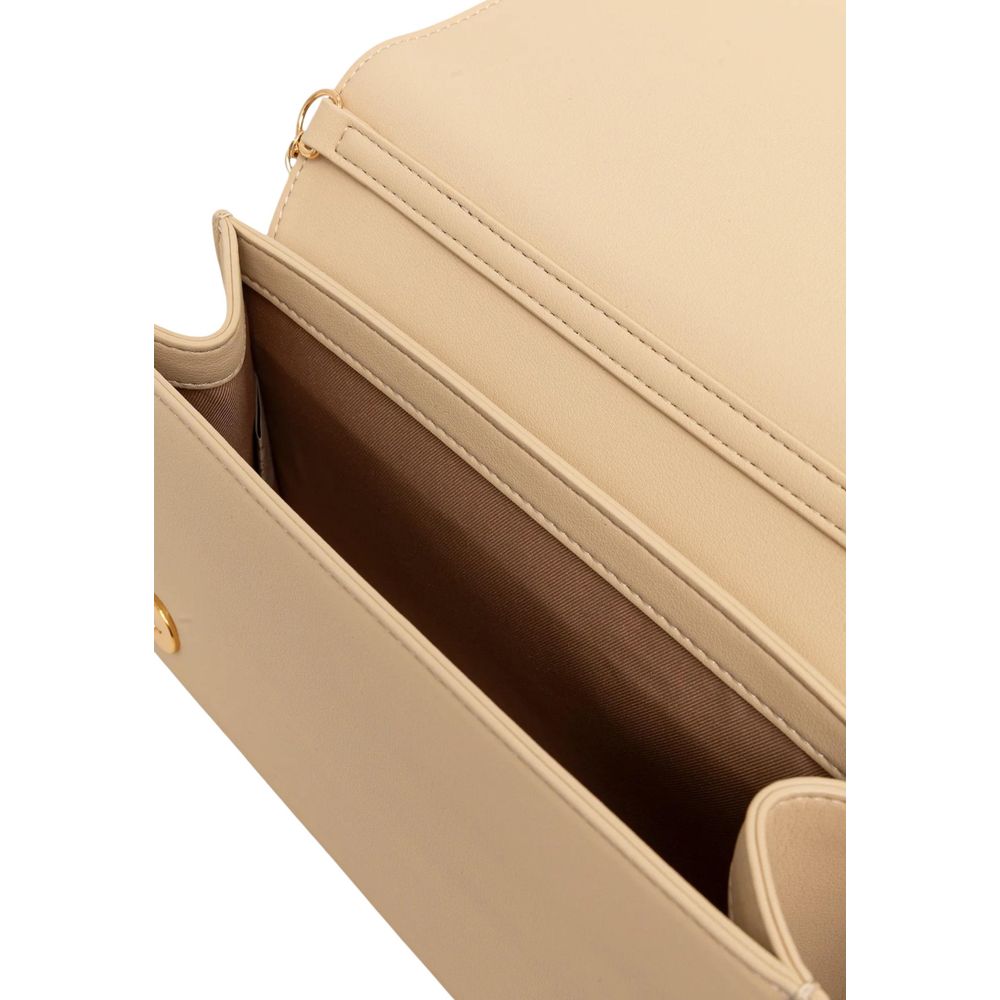 Beige Polyethylene Handbag Bag