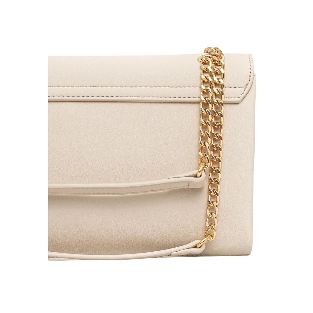 Beige Polyethylene Handbag Bag