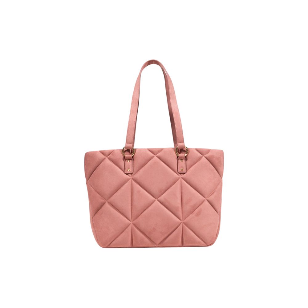 Pink Suede Leather Handbag Bag