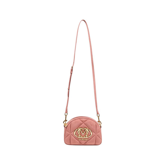 Pink Suede Leather Handbag Bag
