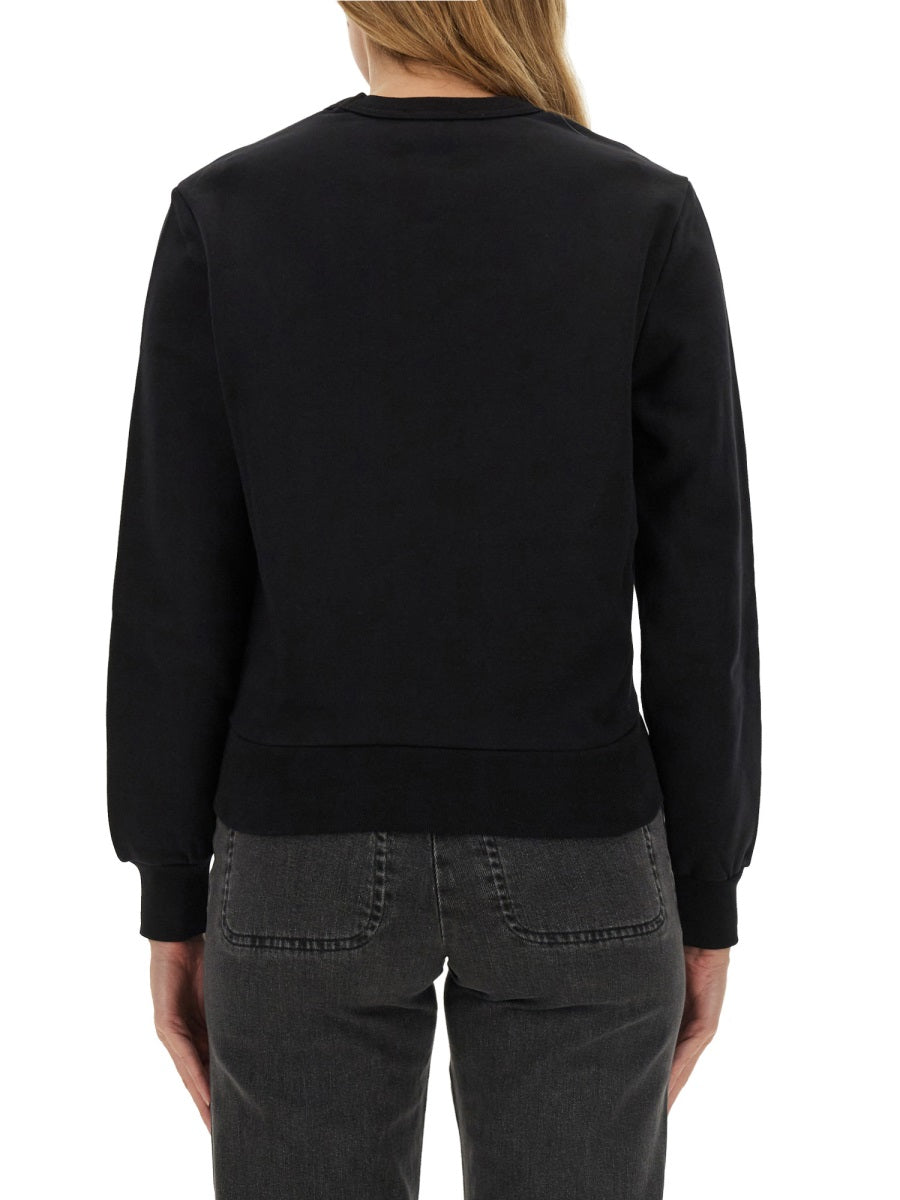 Logo Sweatshirt Black Cotton Sweatshirts