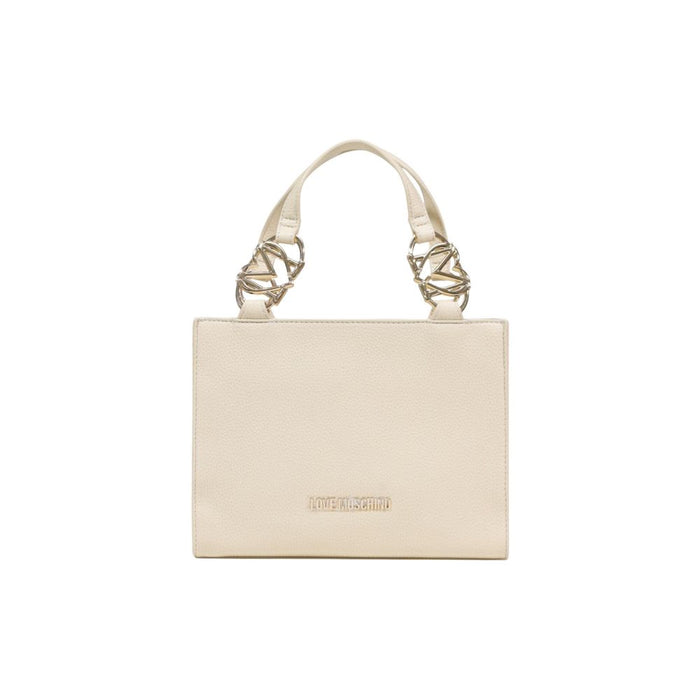 Beige Polyethylene Handbag Bag