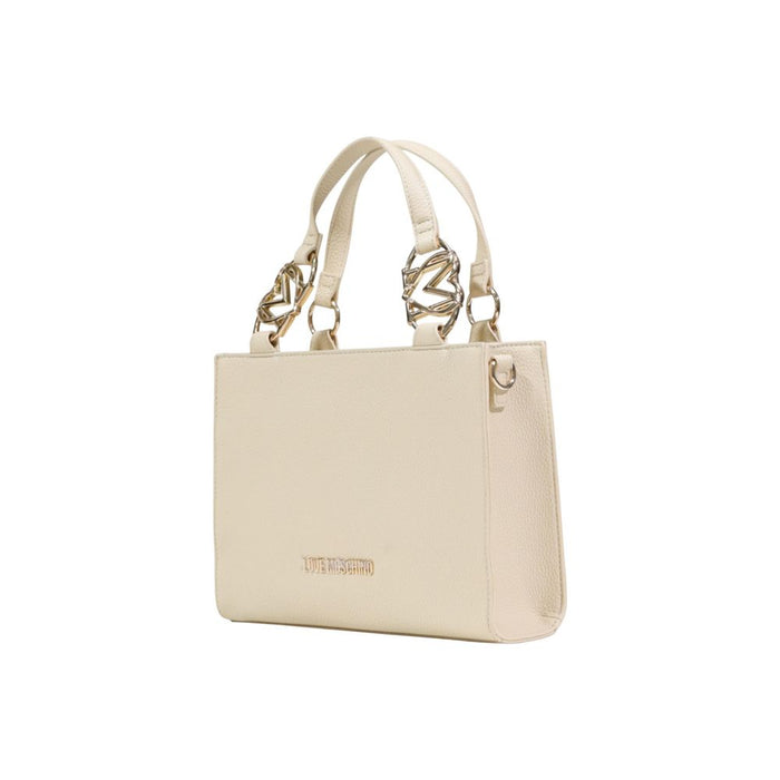 Beige Polyethylene Handbag Bag