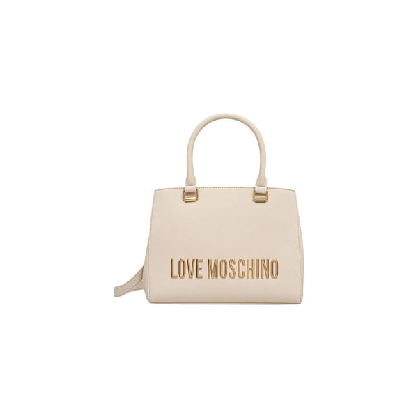 Love Moschino Polyurethane shoulder bag in beige